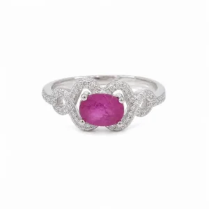 925 silver ruby infinity ring