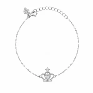 925 silver crown zircon bracelet