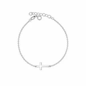 925 silver minimal cross bracelet