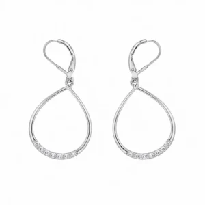 925 silver italian teardrop hoop earrings