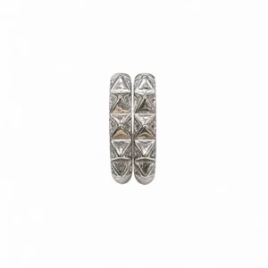925 silver geometric huggie earrings
