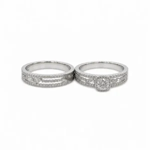 925 silver eternal duo ring set