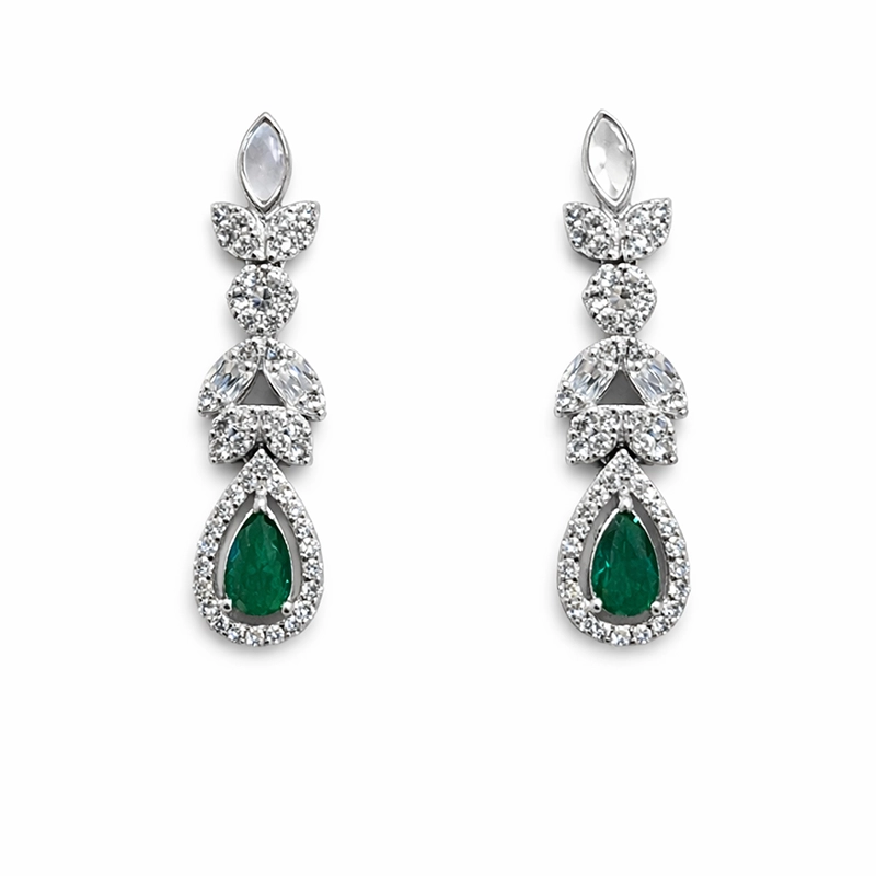 teardrop multi zircon drop earrings teardrop multi zircon drop earrings
