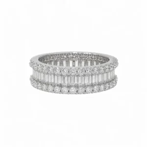 925 silver baguette eternity ring