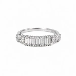 925 silver baguette grace ring