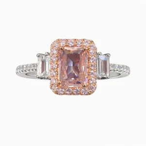 925 silver zircon halo ring