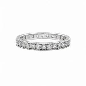 925 silver milgrain eternity ring