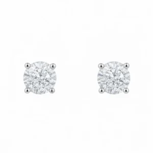 925 silver classic solitaire stud earrings